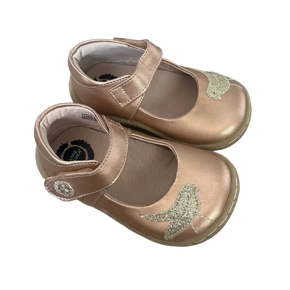 Livie & Luca Pio Pio Mary Jane Baby Toddler 6 Bird Rose Gold Copper Sneaker Shoe